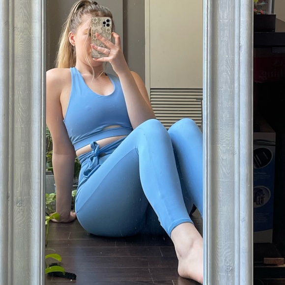 Gymshark Pants - Gymshark Poise Set in blue